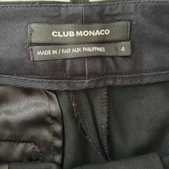 Club Monaco Wool/Spandex Black Dress Shorts Size 4 - Picture 3 of 9
